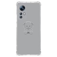 Xiaomi 12 | 12x Stevig Bumper Hoesje Grijs Baby Olifant - thumbnail