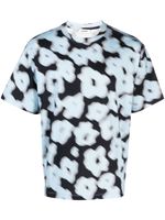 SANDRO t-shirt à imprimé Blurry Flowers - Bleu - thumbnail