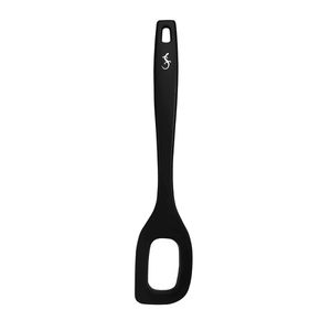 Lurch - Smart Tool - Siliconen lepel met gat 28cm zwart