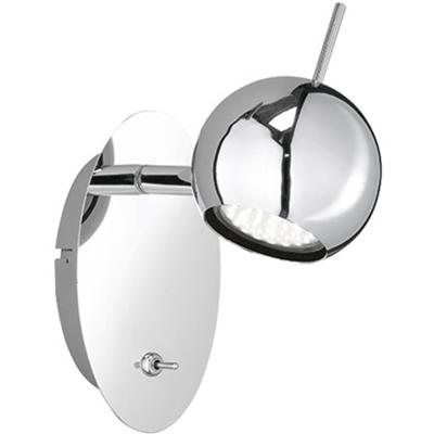 LED Wandspot - Trion Borlo - GU10 Fitting - 1-lichts - Rond - Glans Chroom - Aluminium LED Wandspot - Trion Borlo - GU10 Fitting - 1-lichts - Rond - Glans Chroom - Aluminium