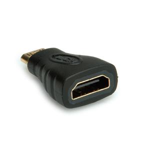 Value 12.99.3152 Adapter [1x HDMI-stekker C mini - 1x HDMI-bus] Zwart