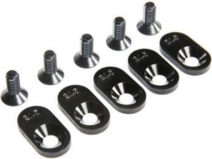 Losi - Engine Mount Insert and Screws 21.5T Black (5): 5ive-T 2.0 (fits 62T spur) (LOS252106)