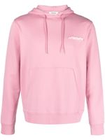 SANDRO logo-patch cotton jersey hoodie - Rose