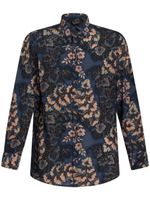 ETRO chemise en soie à fleurs - Bleu - thumbnail