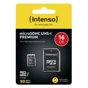 Intenso microSD-Card Class10 UHS-I 16GB Speicherkarte