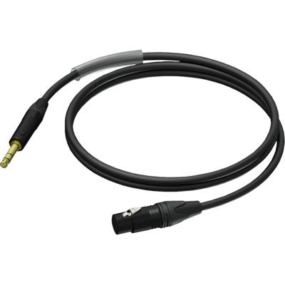 Procab PRA723 Prime XLR female - jack male stereo 0.25 meter Procab PRA723 Prime XLR female - jack male stereo 0.25 meter