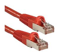 LINDY 47162 RJ45 Netwerkkabel, patchkabel CAT 6A S/FTP 1.00 m Rood Snagless 1 stuk(s)