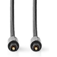 Optische Audiokabel | TosLink Male | TosLink Male | 5.00 m | Rond | Gevlochten | Gun Metal Grijs | C