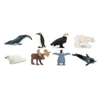 Safari Mini-figuren Good Luck Noordpool Rubber 2 Cm 8-delig