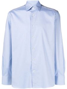 Zegna spread-collar long-sleeve shirt - Bleu