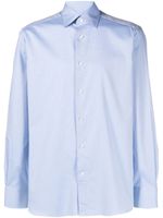 Zegna spread-collar long-sleeve shirt - Bleu - thumbnail