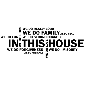 In this house we do - Muursticker