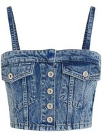 Karl Lagerfeld Jeans haut bandeau en jean - Bleu - thumbnail