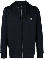 PS Paul Smith hoodie zippé en coton biologique - Bleu