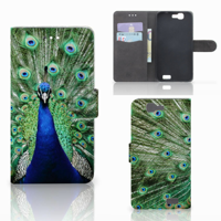 Huawei Ascend G7 Telefoonhoesje met Pasjes Pauw