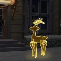 Bussandri Exclusive - Kerstversiering rendier met mesh 306 LED's 60x24x89 cm