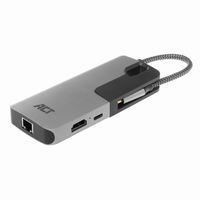 ACT USB-C 4K multiport adapter met HDMI, USB-A, LAN, USB-C PD Pass-Through 60W - thumbnail