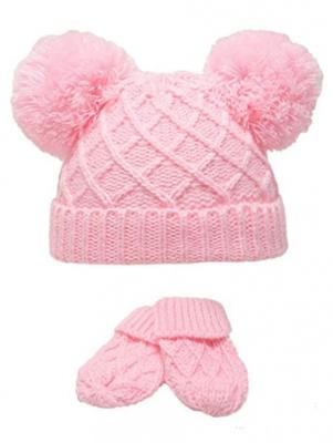 Soft Touch babymuts en wanten Diamond Knit acryl Soft Touch babymuts en wanten Diamond Knit acryl