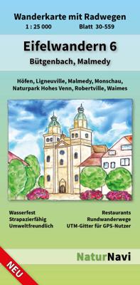 Wandelkaart 30-559 Eifelwandern 6 - Bütgenbach, Malmedy | NaturNavi