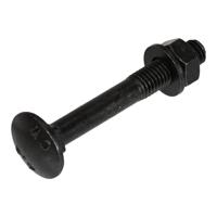 Slotbouten zwart m8X80 Blister(25)