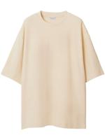Burberry T-shirt met logoprint en badstof afwerking - Beige