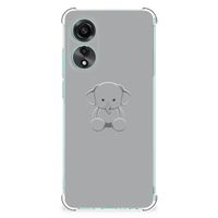 OPPO A78 4G Stevig Bumper Hoesje Grijs Baby Olifant