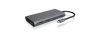 ICY BOX-DK4050-CPD interface hub USB 3.2 Gen 1 (3.1 Gen 1) Type-C 5000 Mbit/s Antraciet