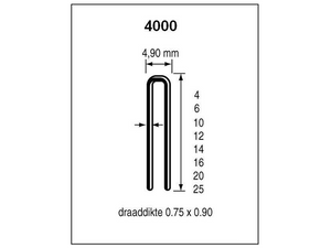 Dutack Niet serie 4000 CRvs 6mm doos 5 duizend - 5024020