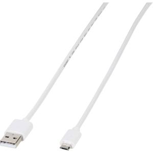 Vivanco USB-kabel USB 2.0 USB-A stekker, USB-micro-B stekker 1.00 m Wit 39451