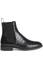 Giuseppe Zanotti bottines Ryim à effet peau de crocodile - Noir