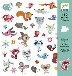 160 Kleine Vrienden-stickers DJECO blauw