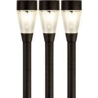 3x Buiten/tuin LED zwarte stekers Jive solar verlichting 32 cm - thumbnail