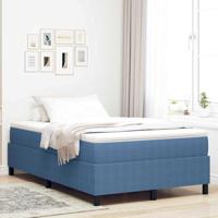 vidaXL Boxspringbed ribfluweel blauw Small Double