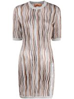 Missoni robe courte à rayures - Gris