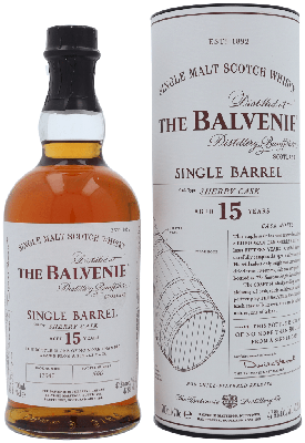Balvenie 15 Years Single Barrel Sherry Cask  7 Single Malt Whisky + Giftbox