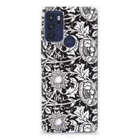 Motorola Moto G60s TPU Case Black Flowers - thumbnail