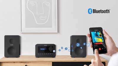 Sharp XL-B520D Stereoset AUX, Bluetooth, DAB+, USB Incl. afstandsbediening 40 W Zwart