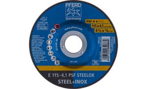 PFERD 62011531 E 115-4,1 PSF STEELOX Afbraamschijf gebogen Diameter 115 mm Boordiameter 22.23 mm RVS, Staal 10 stuk(s)