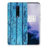 OnePlus 7 Pro Bumper Hoesje Wood Blue - thumbnail