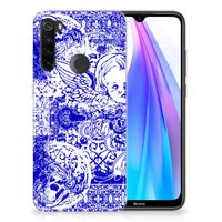 Silicone Back Case Xiaomi Redmi Note 8T Angel Skull Blauw