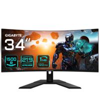 Gigabyte GS34WQC Gaming monitor Energielabel F (A - G) 86.4 cm (34 inch) 3440 x 1440 Pixel 16:9 1 ms HDMI, DisplayPort, Hoofdtelefoonaansluiting VA LCD