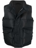 Alexander McQueen graffiti-print padded gilet - Noir