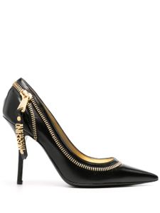 Moschino zip-detailing leather pumps - Noir