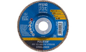 PFERD 67646125 PFF 125 A 60 PSF STEELOX Lamellenschijf Diameter 125 mm Boordiameter 22.23 mm RVS, Staal 10 stuk(s)