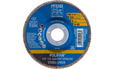 PFERD 67646125 PFF 125 A 60 PSF STEELOX Lamellenschijf Diameter 125 mm Boordiameter 22.23 mm RVS, Staal 10 stuk(s)