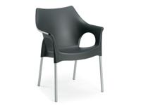 Stapelbare tuinstoel VEGGIE antraciet