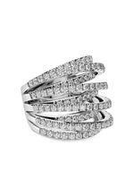 LEO PIZZO bague Waves en or blanc 18ct ornée de diamants - Argent - thumbnail