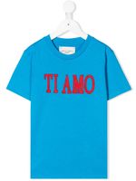 Alberta Ferretti Kids t-shirt Ti Amo imprimé - Bleu