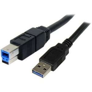 StarTech.com 3 m zwarte SuperSpeed USB 3.0-kabel A-naar-B M/M