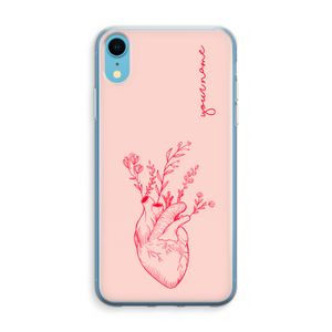 Blooming Heart: iPhone XR Transparant Hoesje